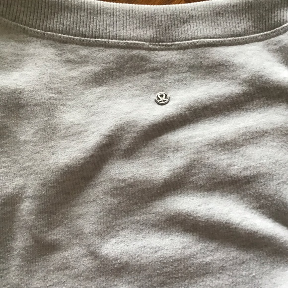Lululemon Good Karma Cropped Pullover Heathered White - Picture 5 of 6